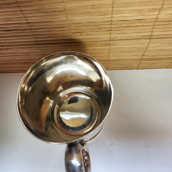 Beer Stein Vintage Pint Silver Plate Antique Elkington Plate Cricket 1915 - Picture 6 of 8